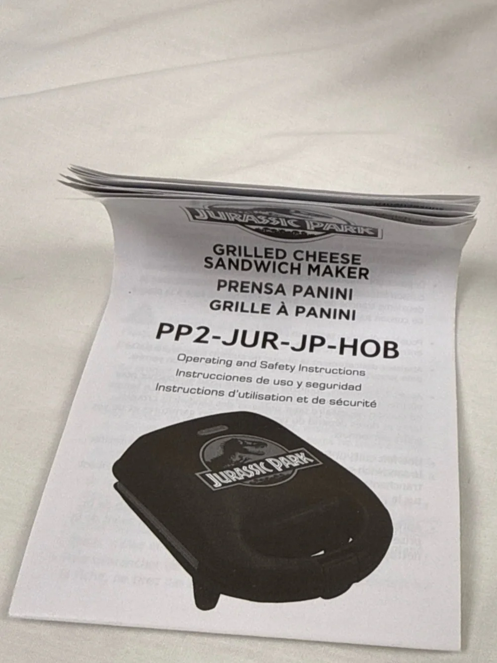 Uncanny Brands Jurassic Park Grilled Cheese Panini Press Maker